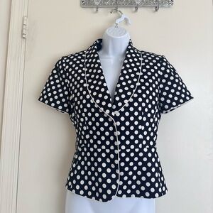 Black and White Polka Dot Blazer